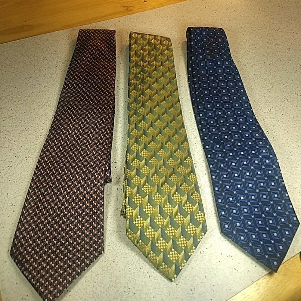 3 silk mens ties bundle